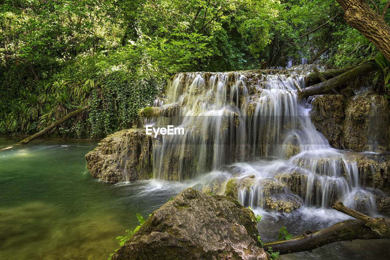 Cascade waterfalls. krushuna falls in bulgaria near the village of krushuna, letnitsa.