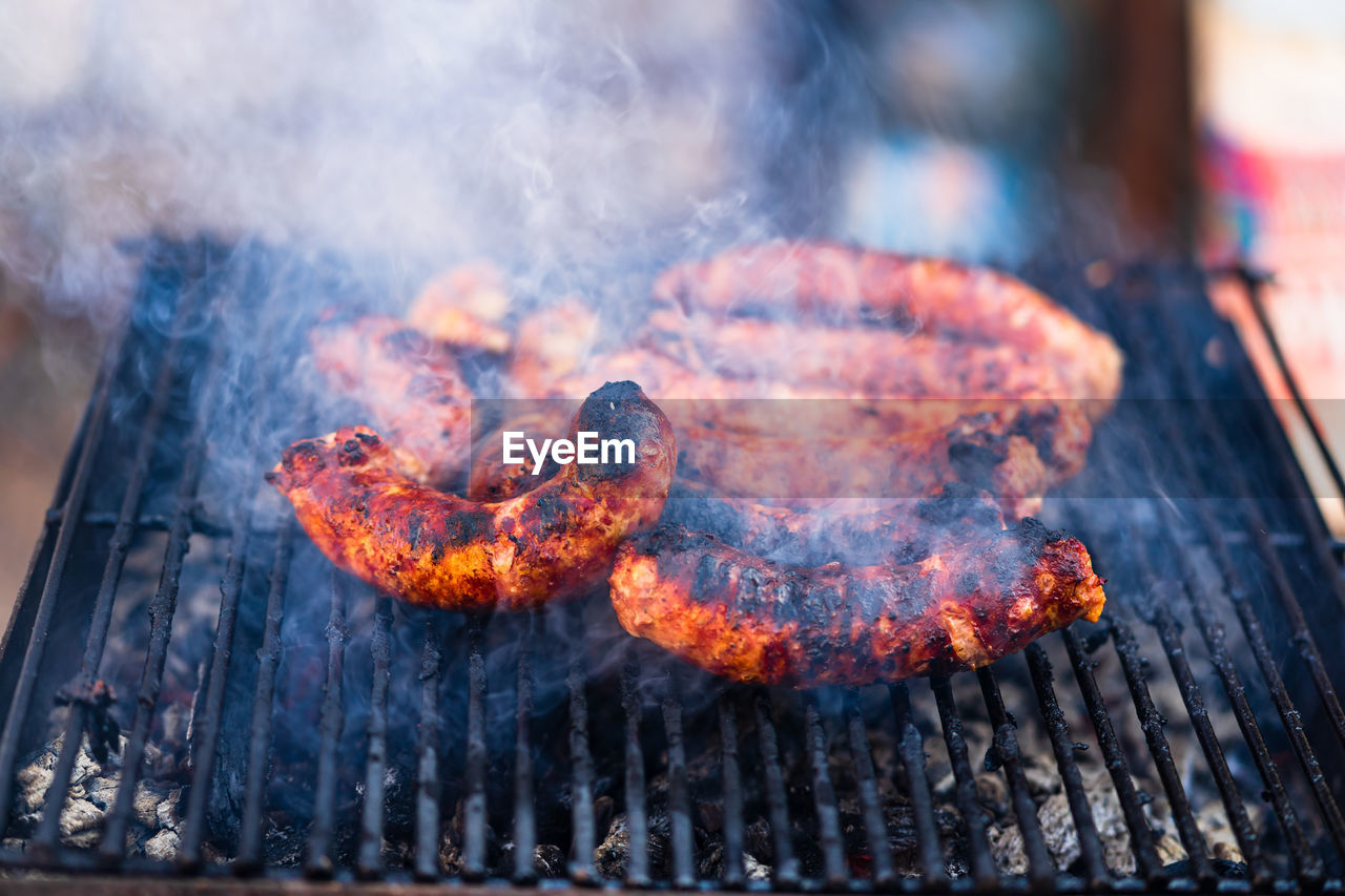 high angle view of food on table