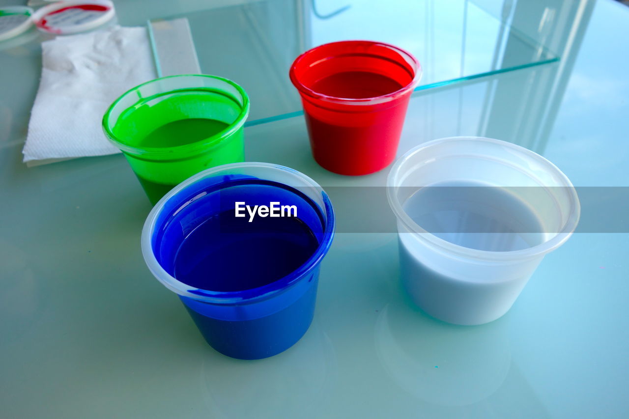 Laboratory samples of colour  pigments for use in inks and paints