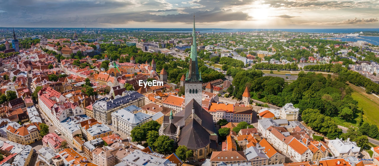 Beautiful panoramic view of tallinn, the capital of estonia 