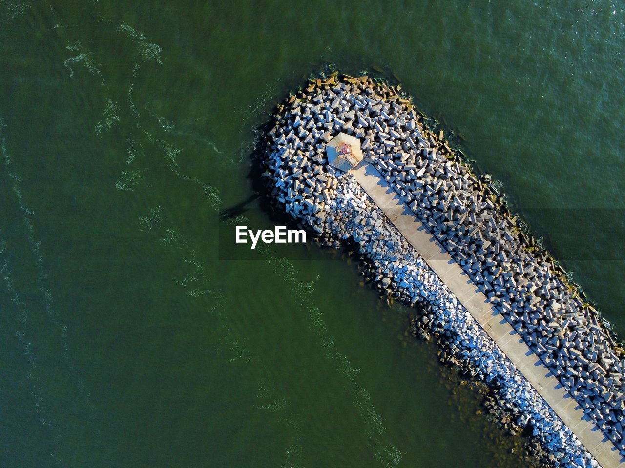 Aerial view of a seaside