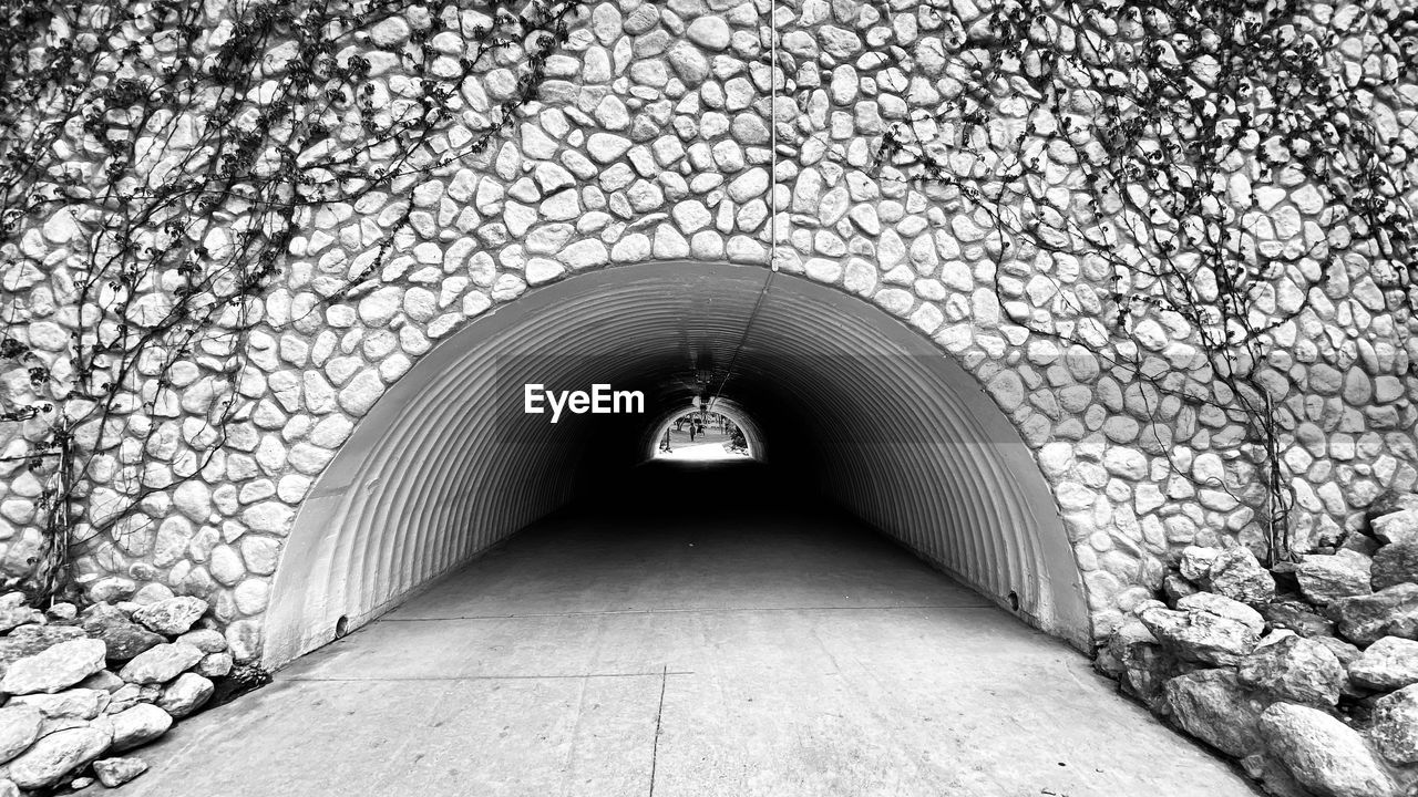 View of empty tunnel