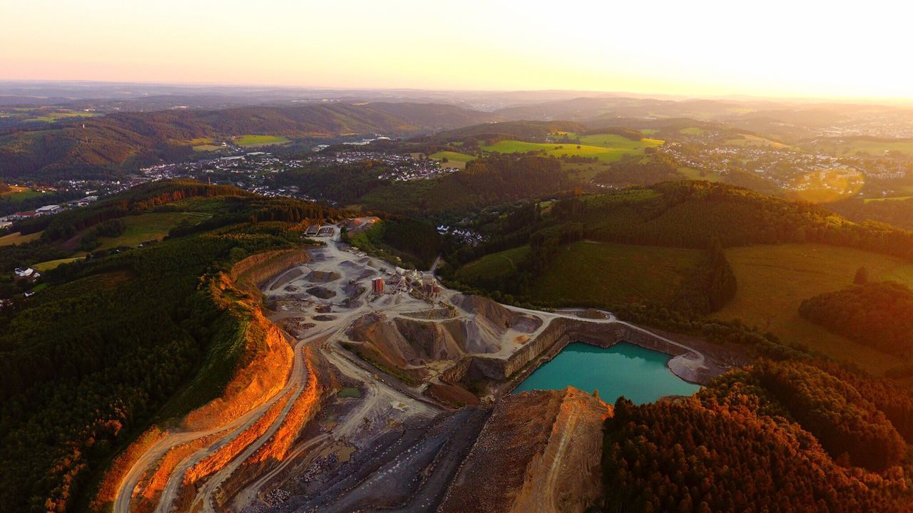 Scenic view of dramatic landscape against sky