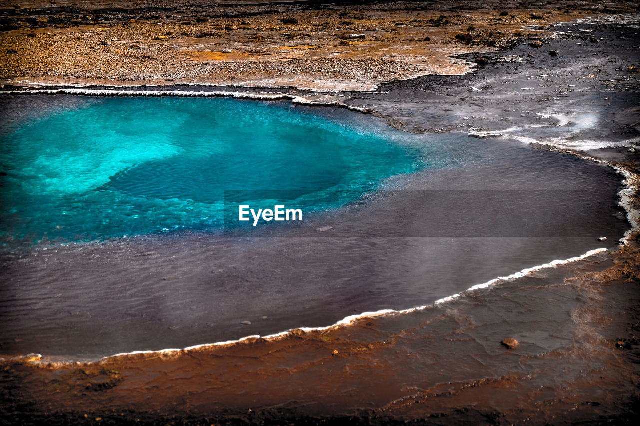 Scenic view of hot spring