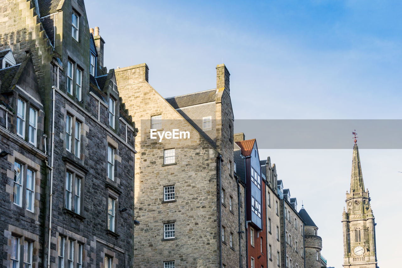 Low angle view of buildings at royal mile