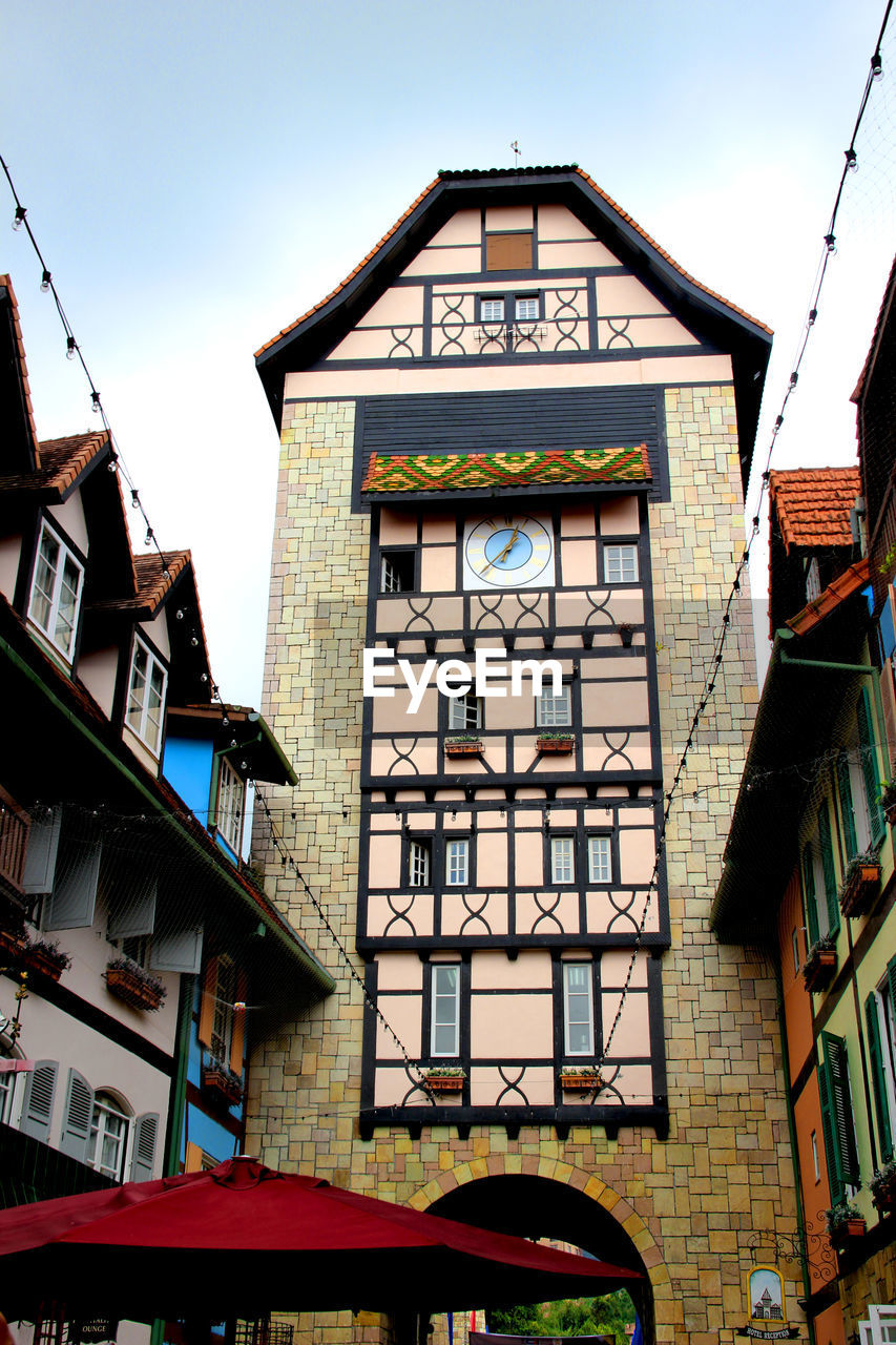 LOW ANGLE VIEW OF RESIDENTIAL BUILDING