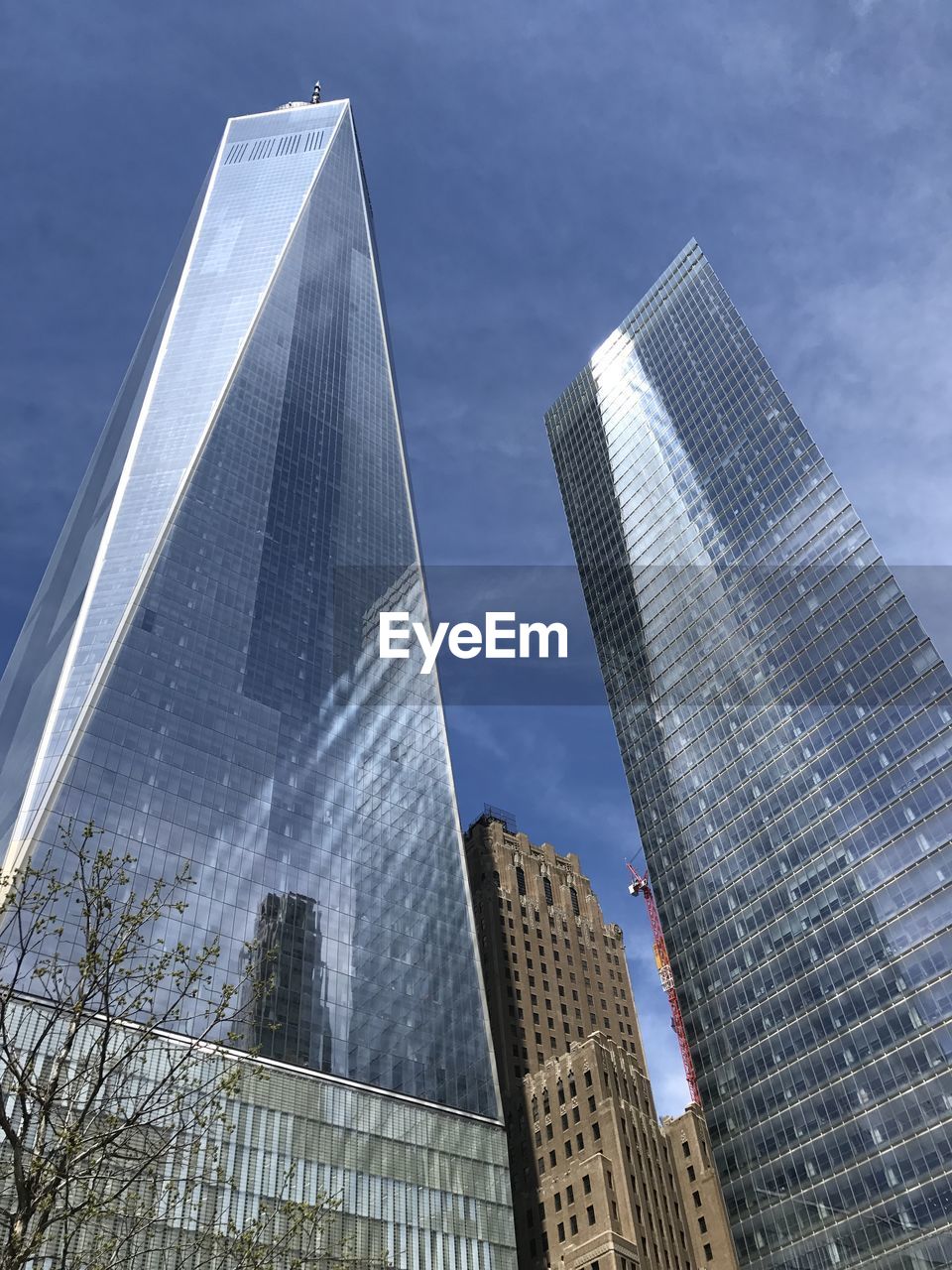 LOW ANGLE VIEW OF SKYSCRAPERS IN CITY