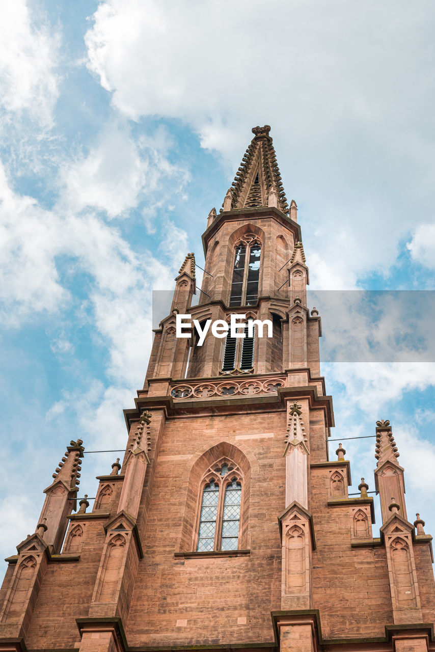 Low angle view of church against sky