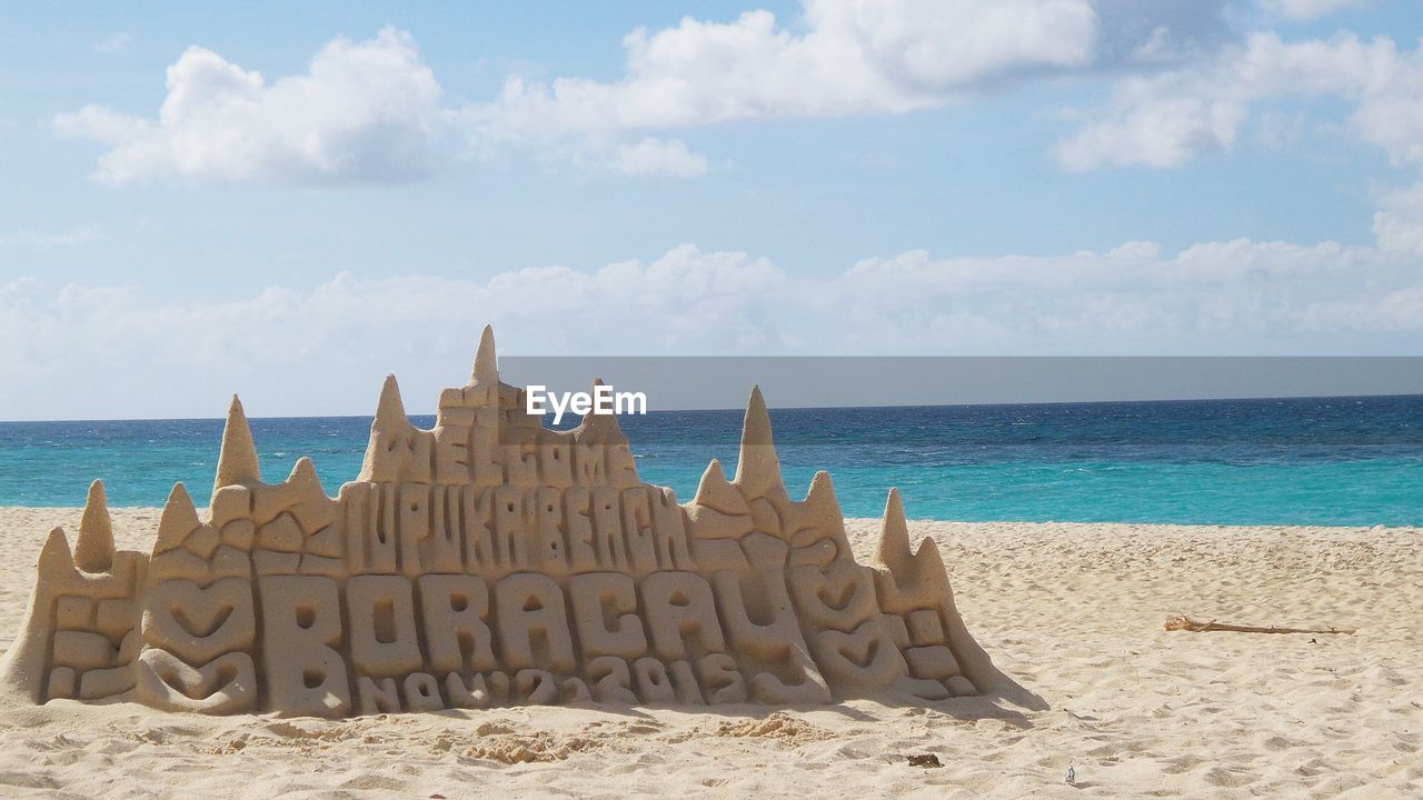 Sandcastle at beach