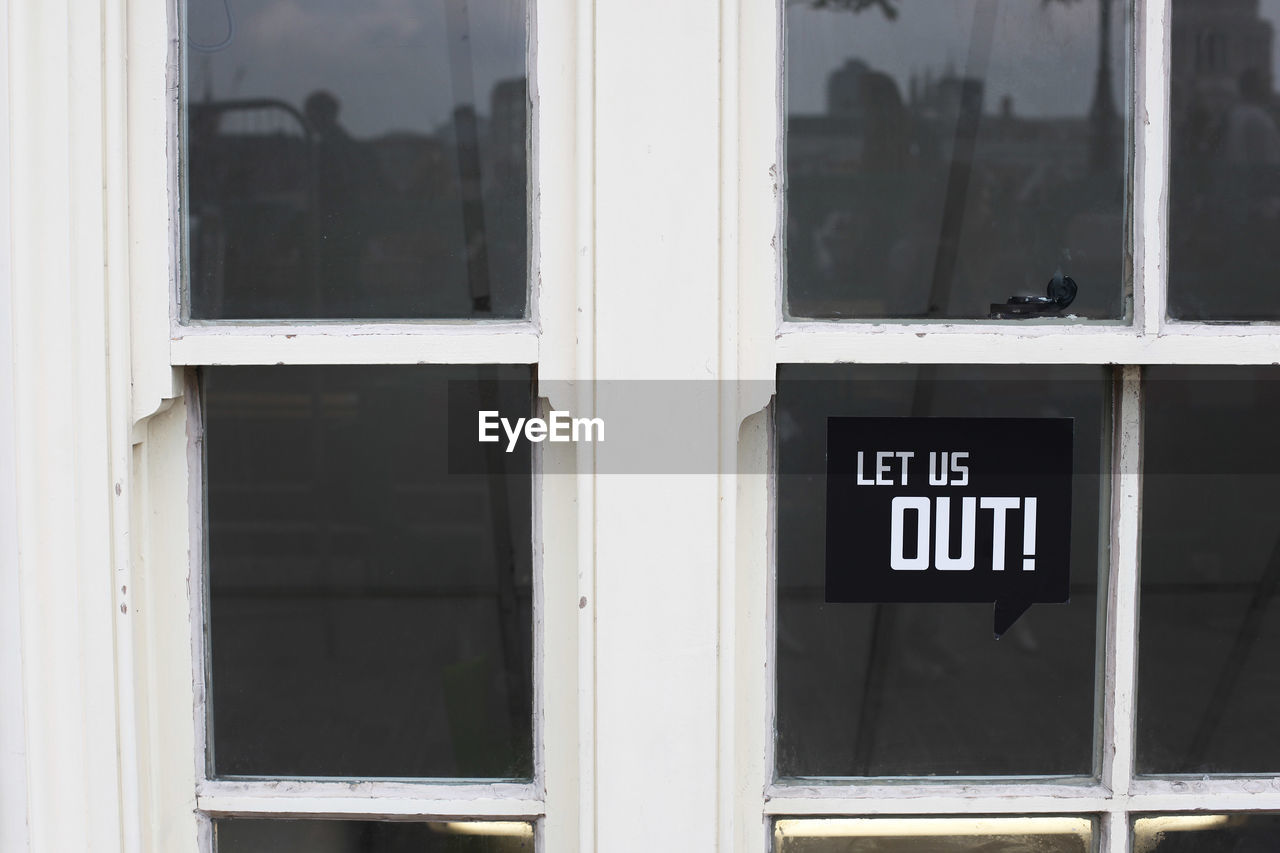 Text on window