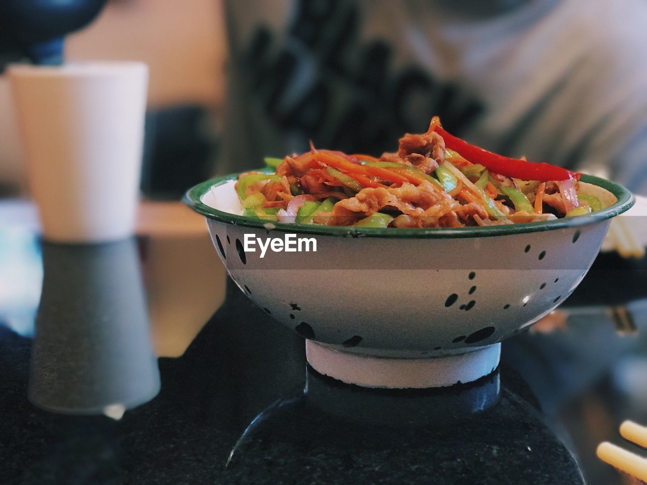 Close-up of food in bowl on table