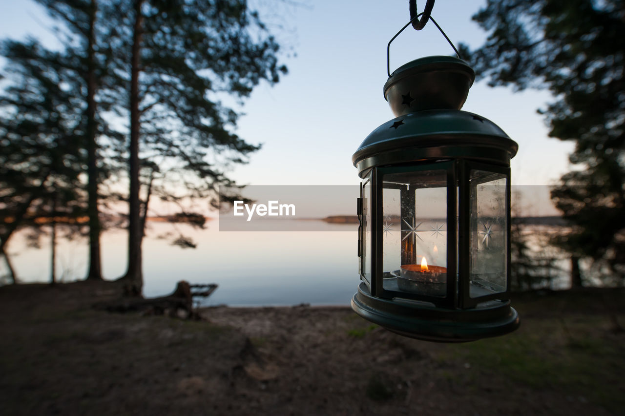 VIEW OF LANTERN ON BEACH