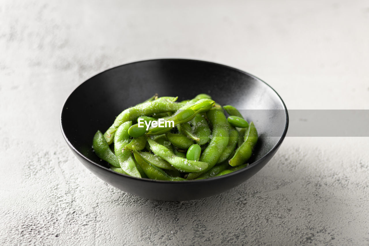 high angle view of food in plate on table