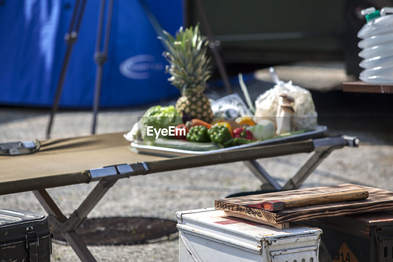 Fruits and vegetable on table