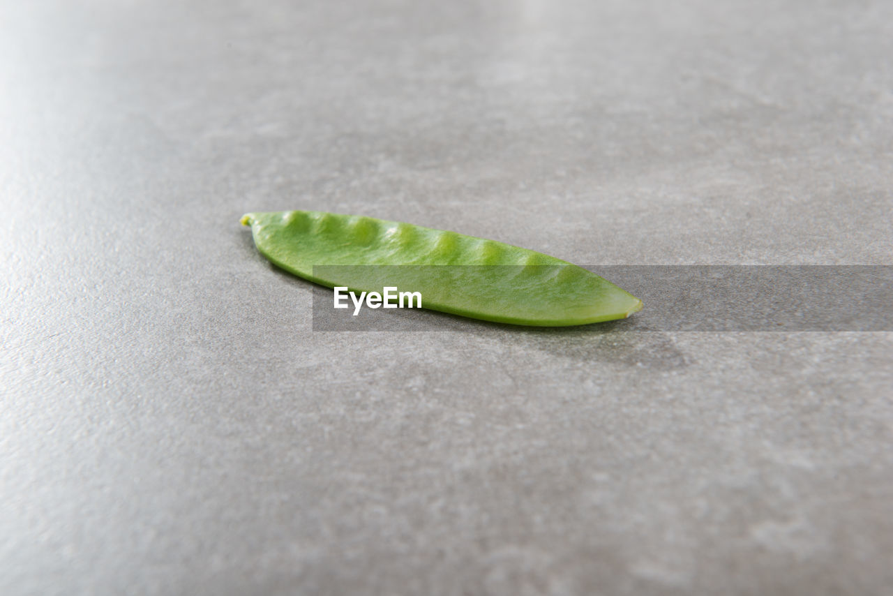 High angle view of green bean on table