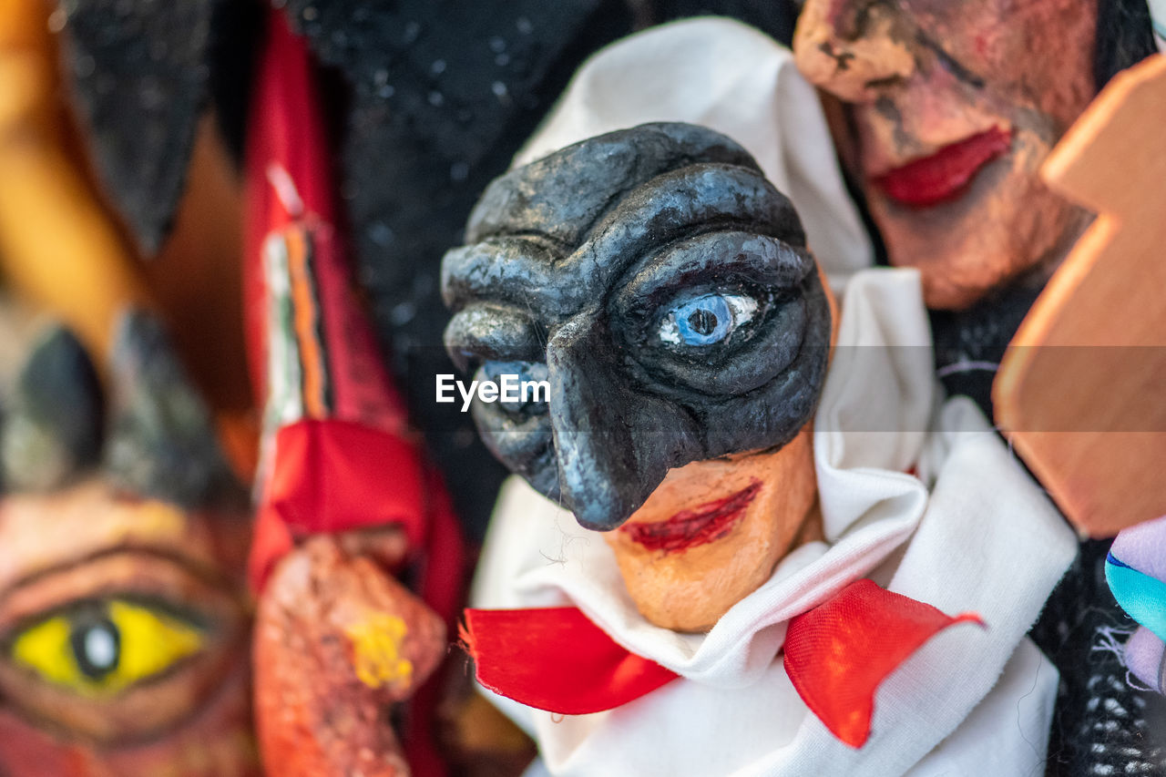 adult, tradition, men, representation, celebration, disguise, mask, mask - disguise, carnival, costume, clothing, portrait, human representation, festival