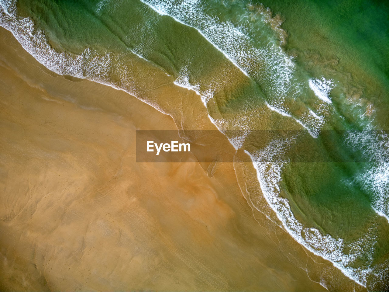 Aerial view of el palmar beach in vejer de la frontera, cadiz in spain.