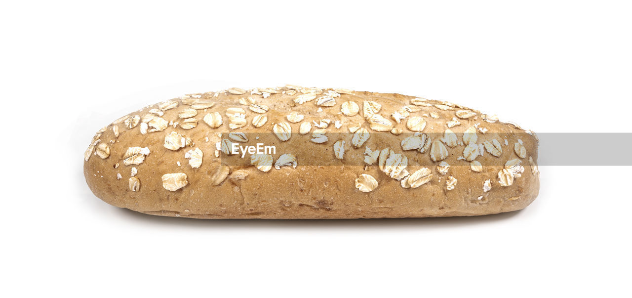 food, food and drink, white background, bread, baked, cut out, whole grain, bread roll, rye bread, studio shot, seed, freshness, single object, indoors, no people, healthy eating, wellbeing, sesame, brown bread, wheat, cereal plant, close-up, produce