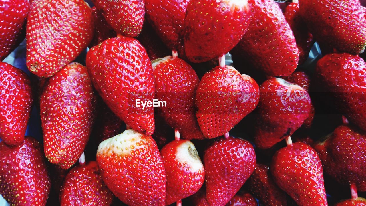 Full frame shot of strawberries