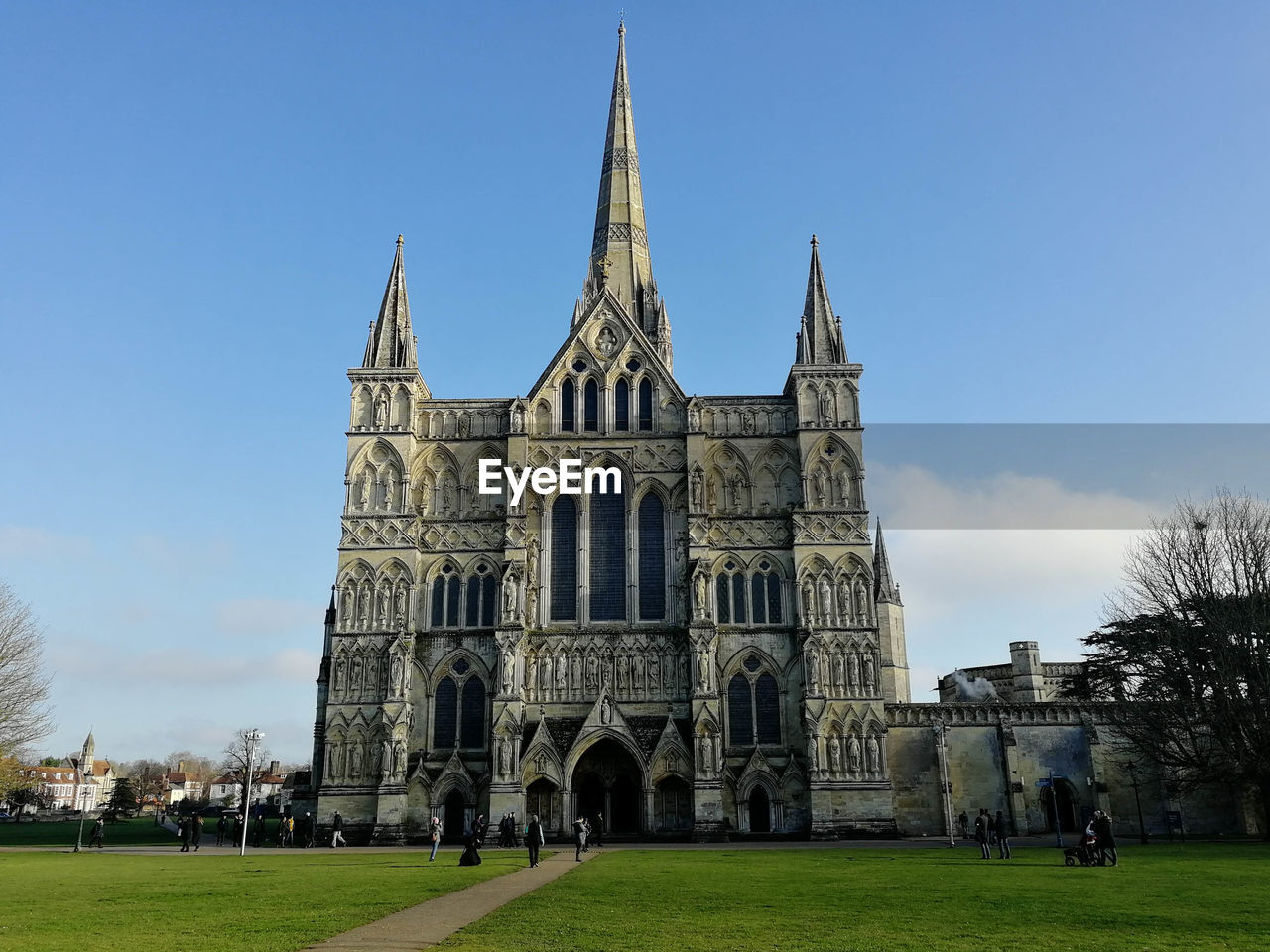Salisbury cathedral in december 