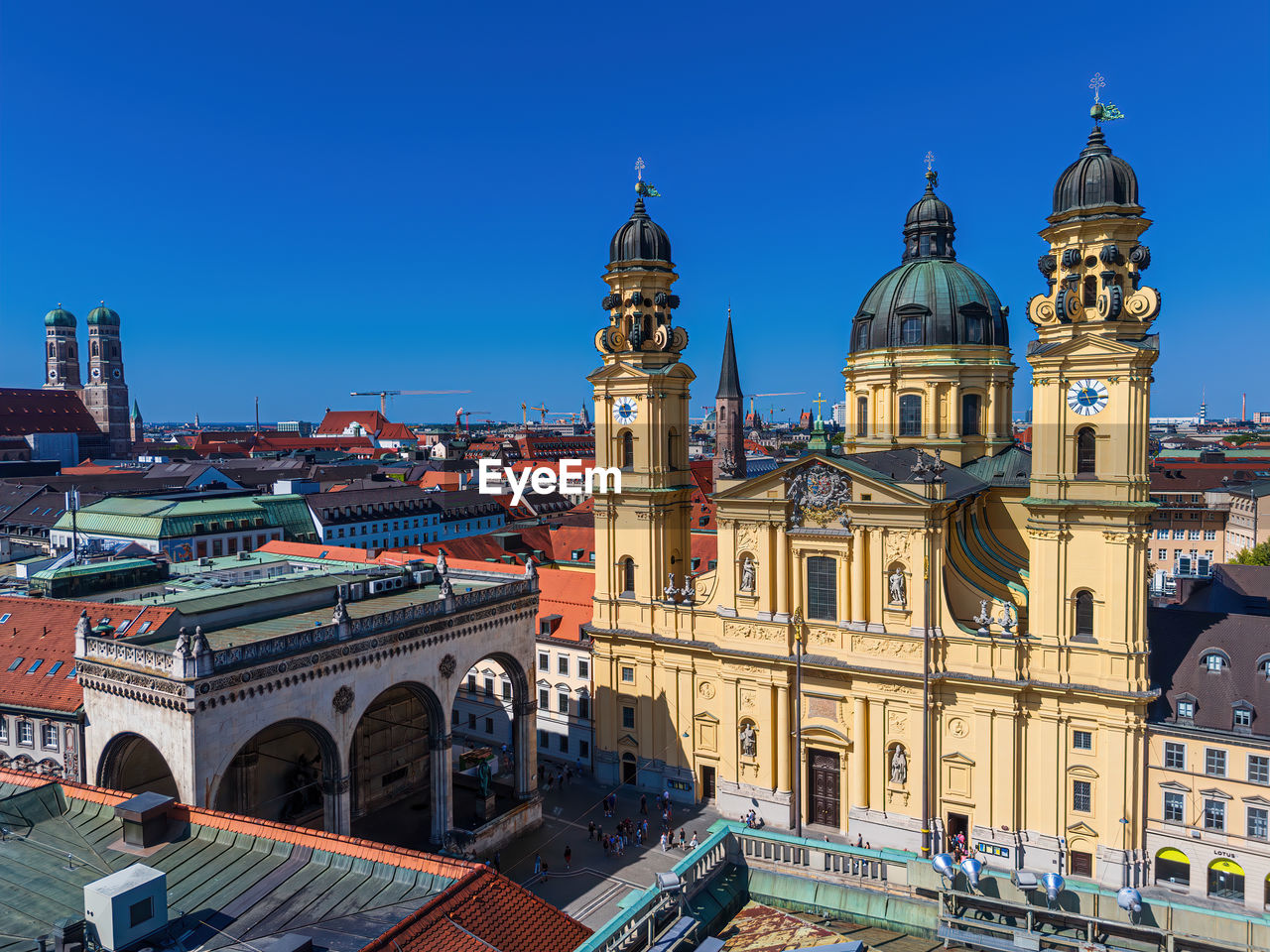 architecture, building exterior, built structure, landmark, travel destinations, city, cityscape, travel, building, sky, tourism, nature, tower, history, place of worship, religion, the past, plaza, town, town square, blue, dome, transportation, worship, clear sky, mode of transportation, metropolis, belief, sunny, outdoors, clock tower, bridge, water, no people, government, street, spirituality, landscape, downtown