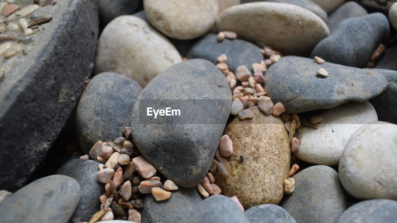 CLOSE-UP OF PEBBLES