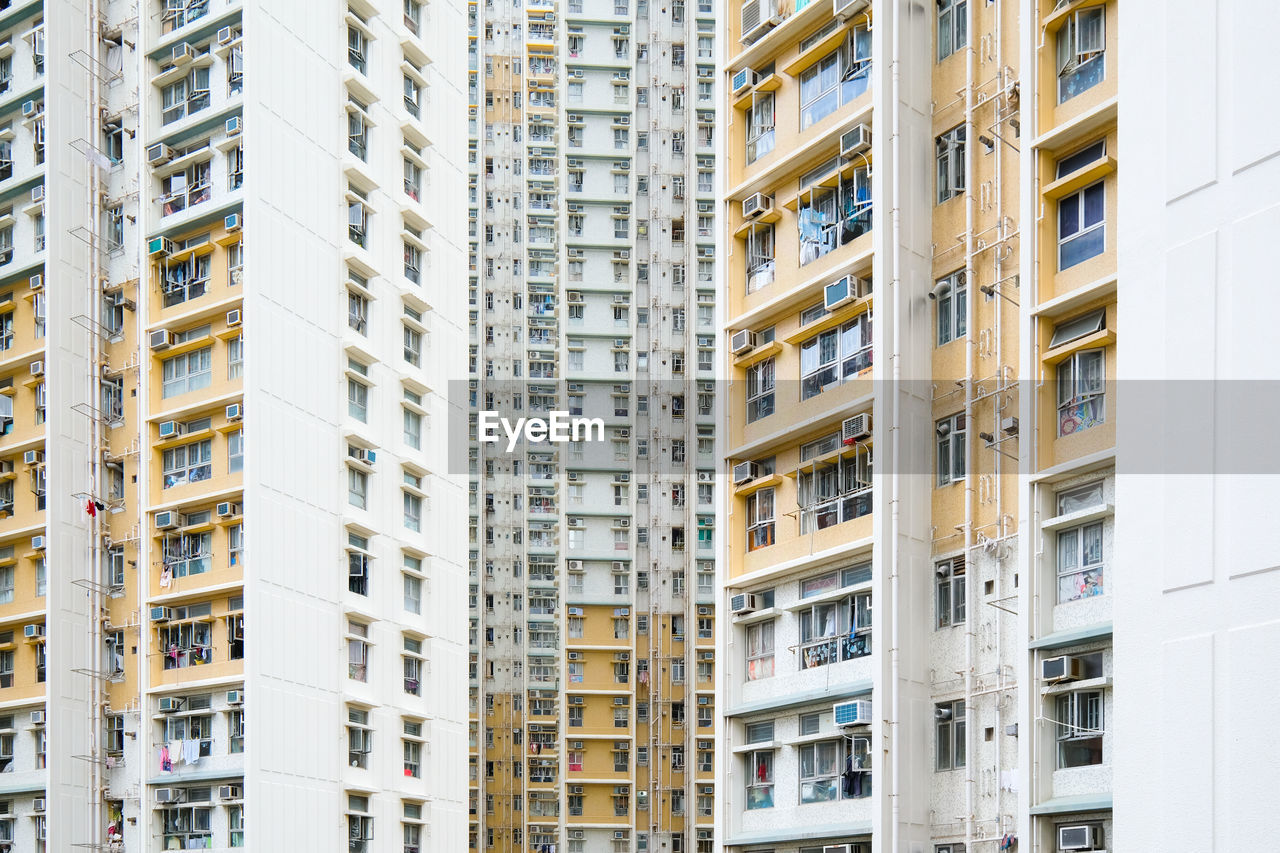 Low angle view of buildings in city