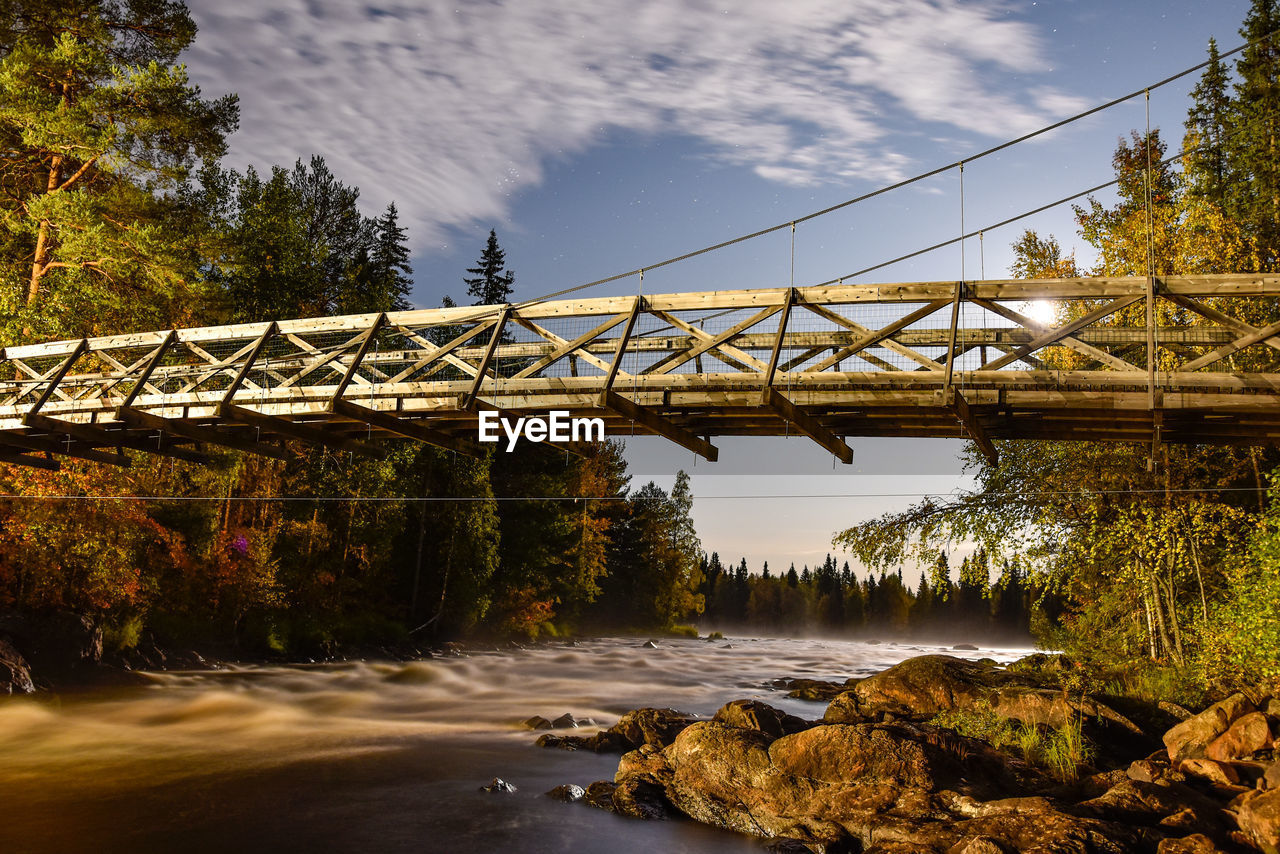 Bridge over river against sky