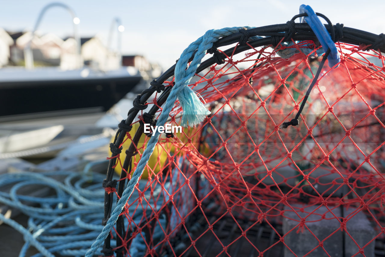 Close-up of fishing net 