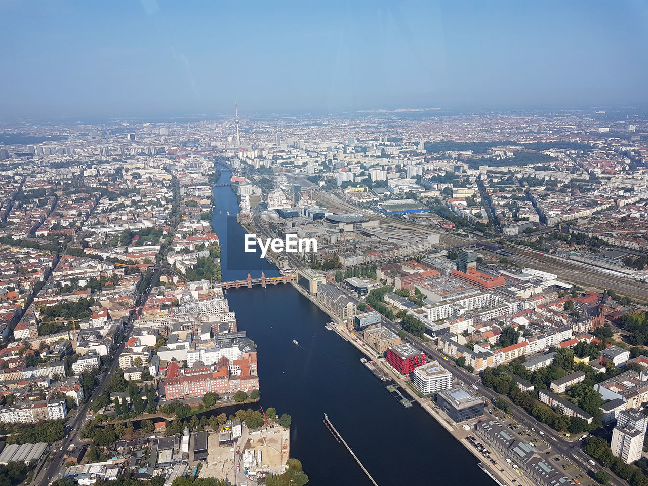 HIGH ANGLE VIEW OF CITY BUILDINGS AGAINST SKY