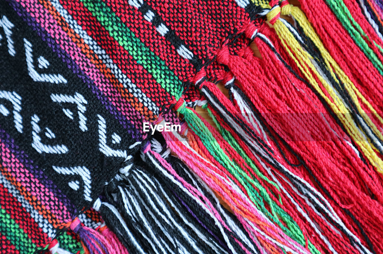 Full frame shot of multi colored textile