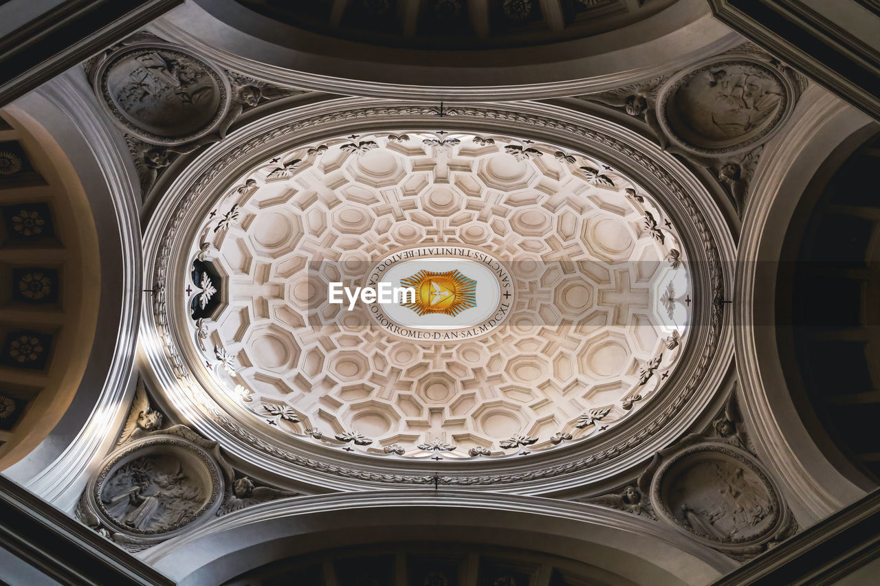 Low angle view of ornate ceiling in building