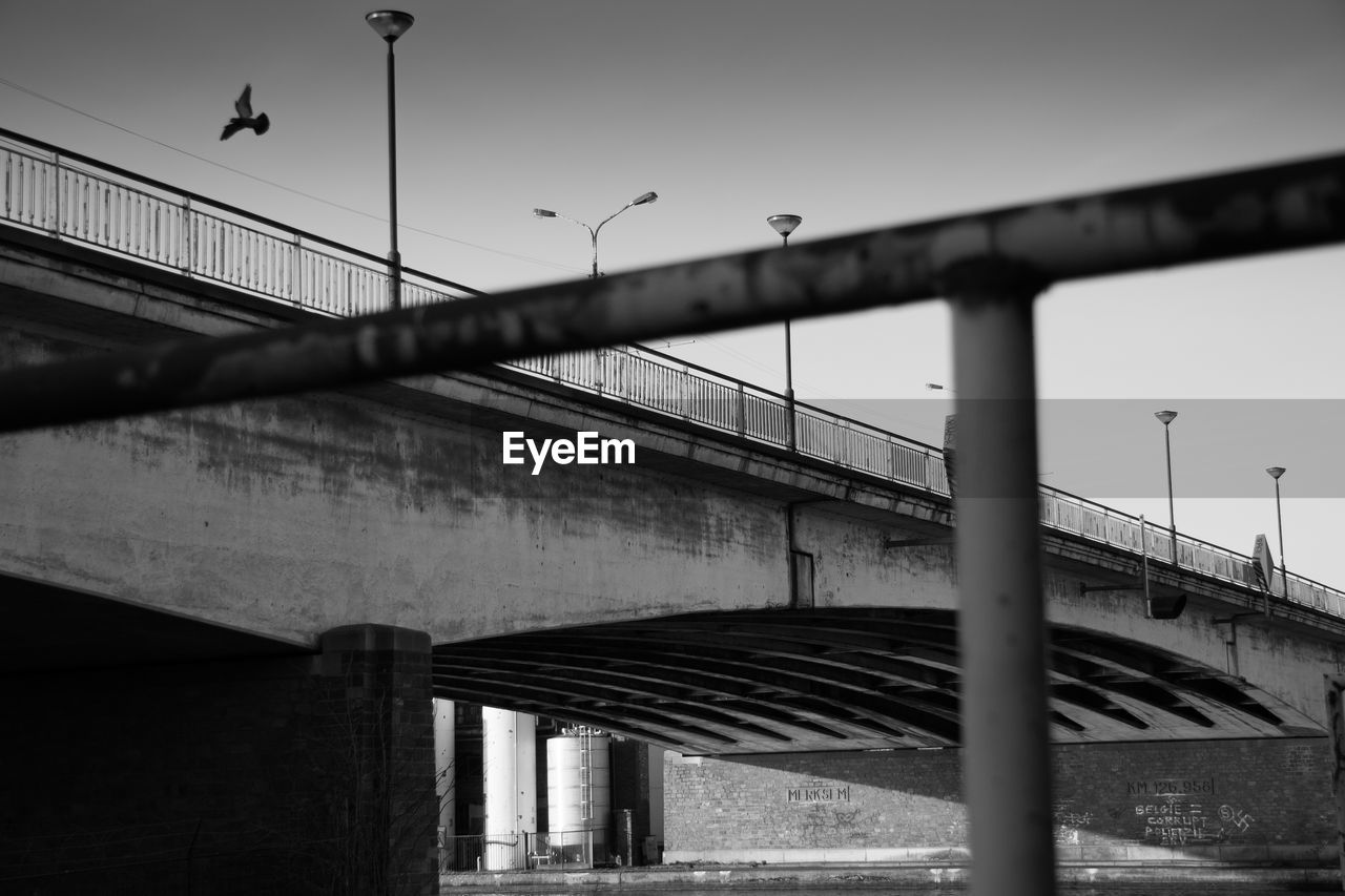 Low angle view of bridge against sky