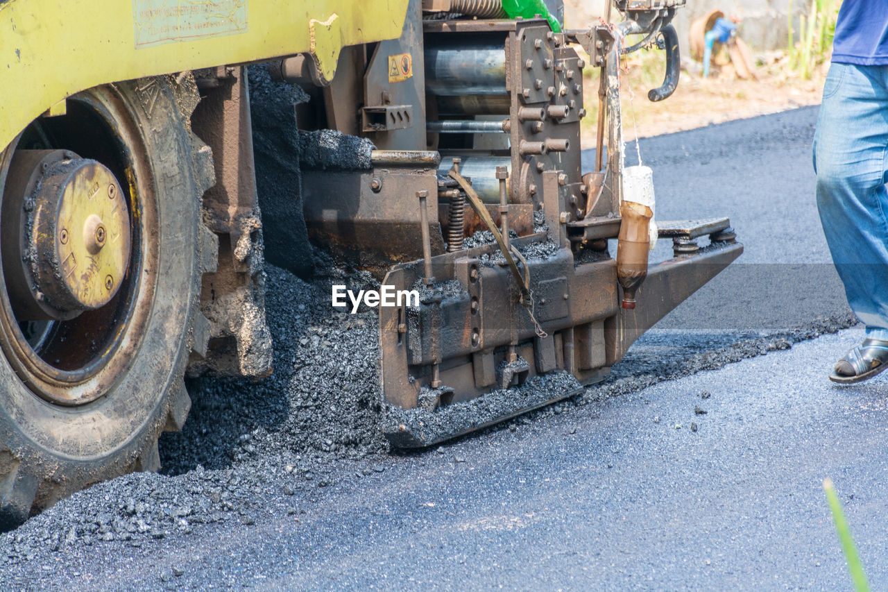 Asphalt road construction