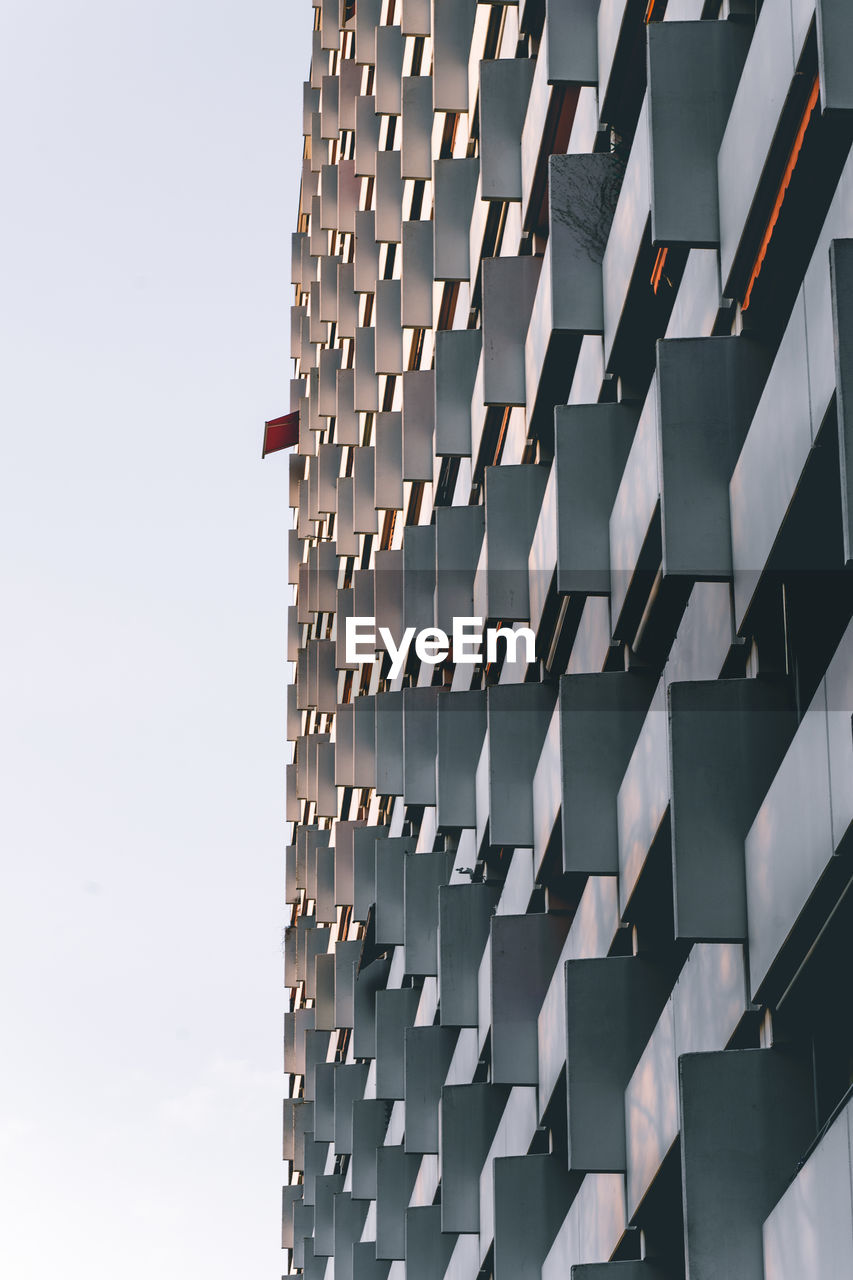 Low angle view of building against clear sky