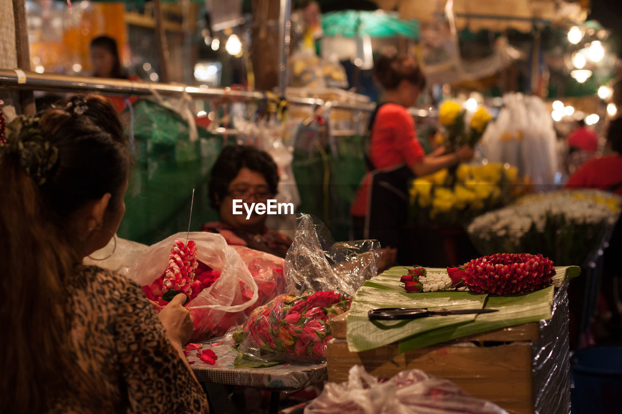 Women at flower shop