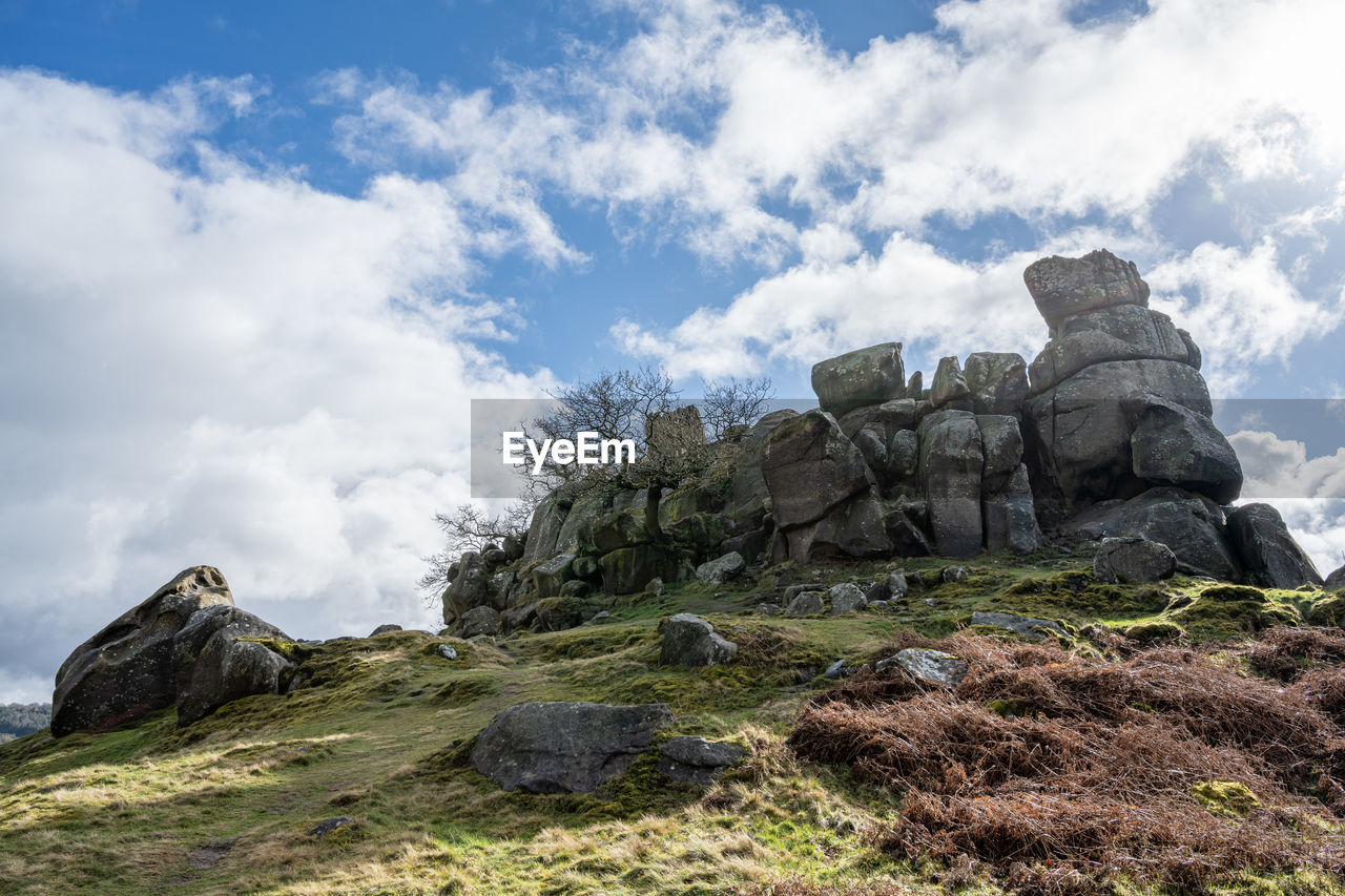 ROCK FORMATIONS AGAINST SKY