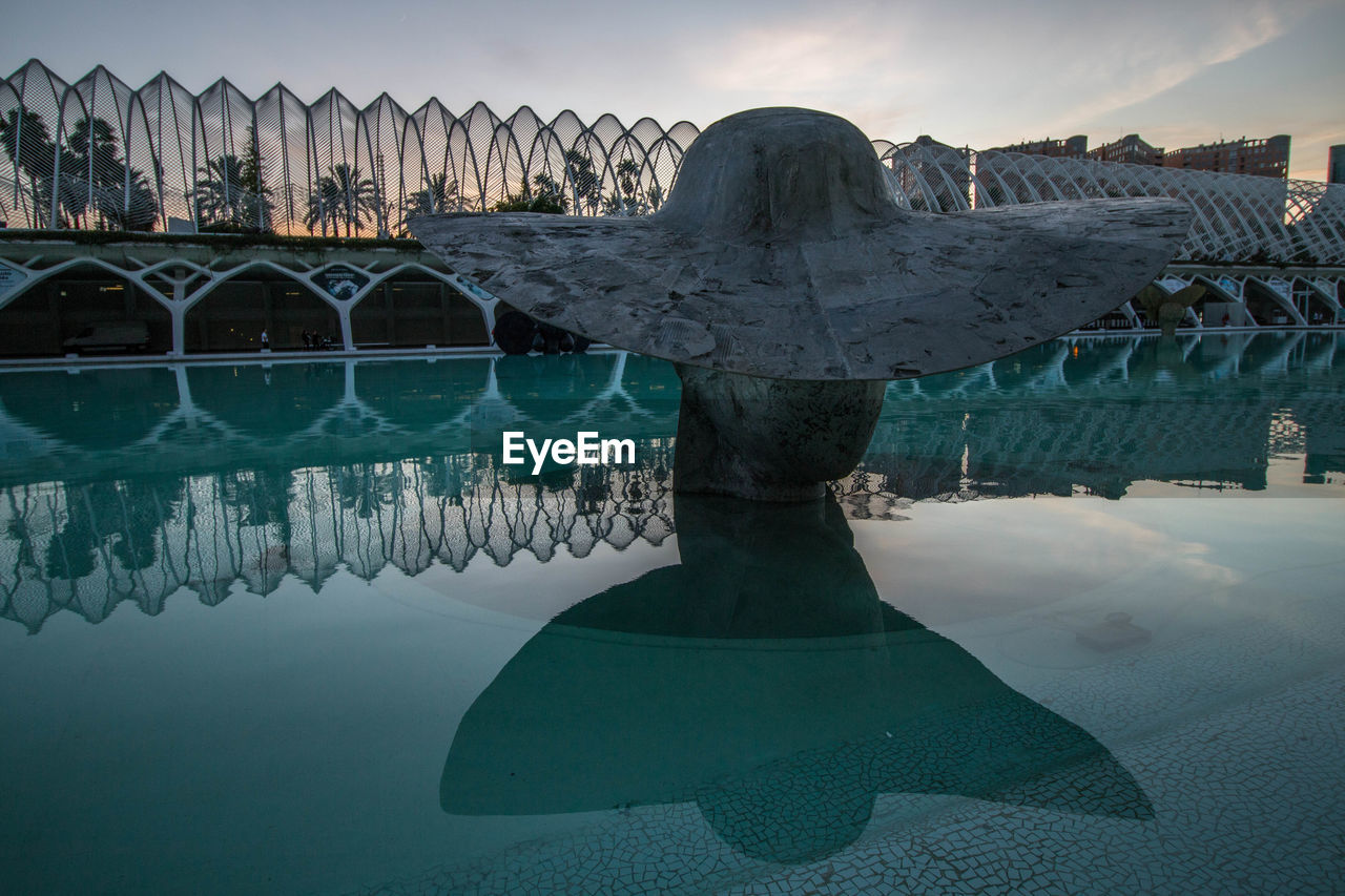 Reflection of buildings in water