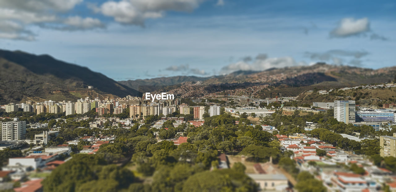 Panoramic view of the city of caracas, west viewpoint of the city. venezuela