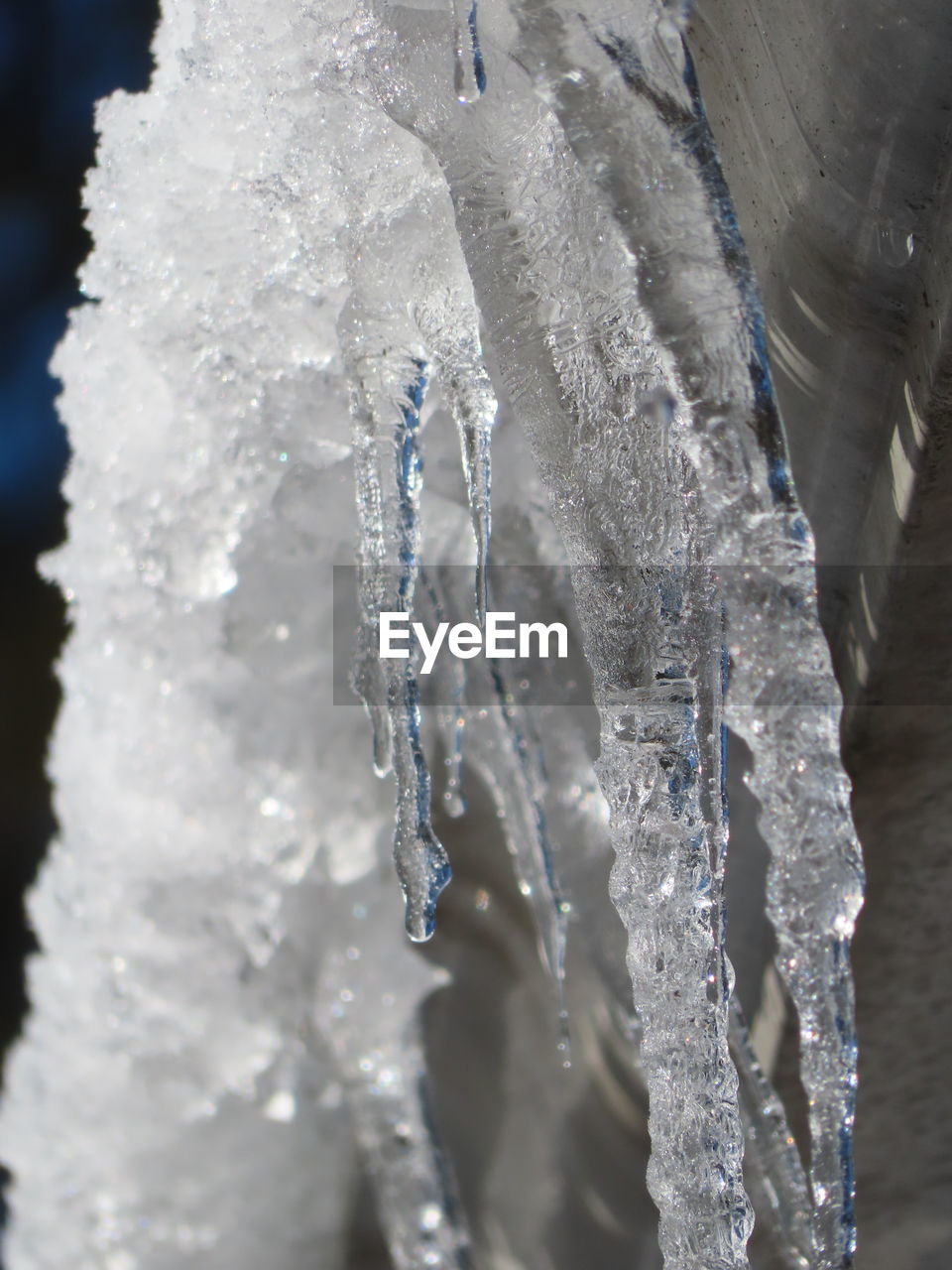 CLOSE-UP OF ICICLES