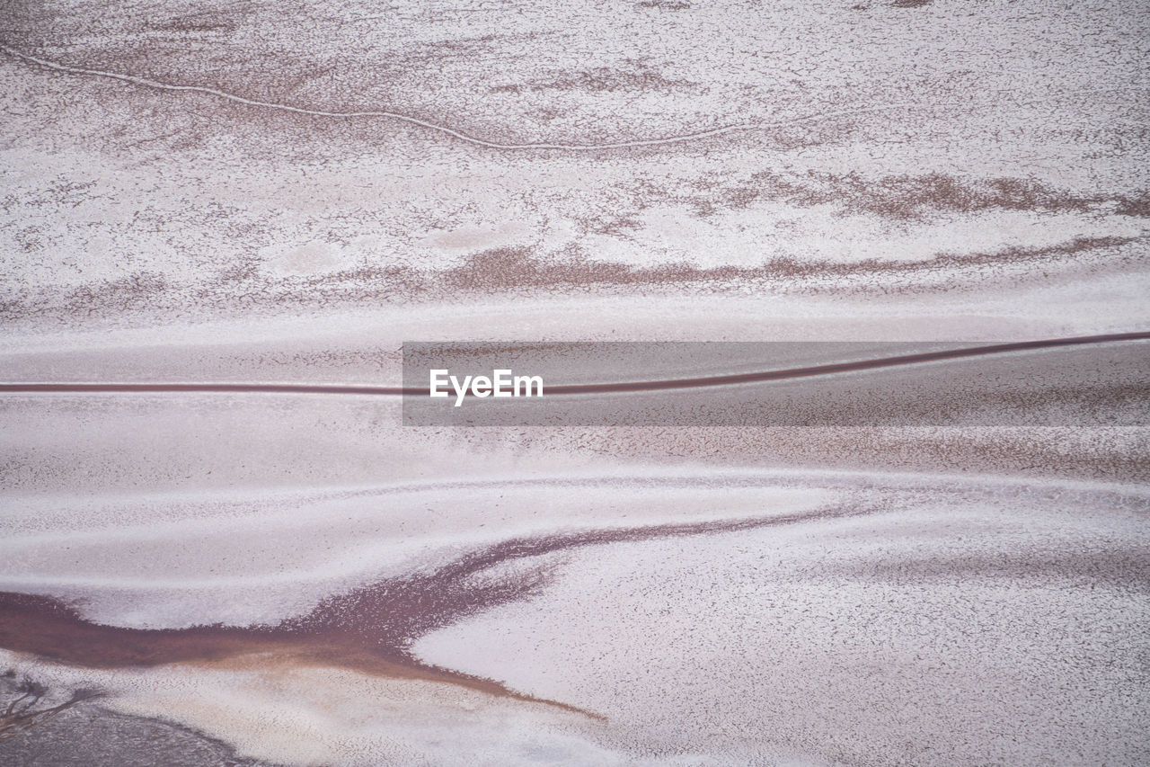 high angle view of car on beach