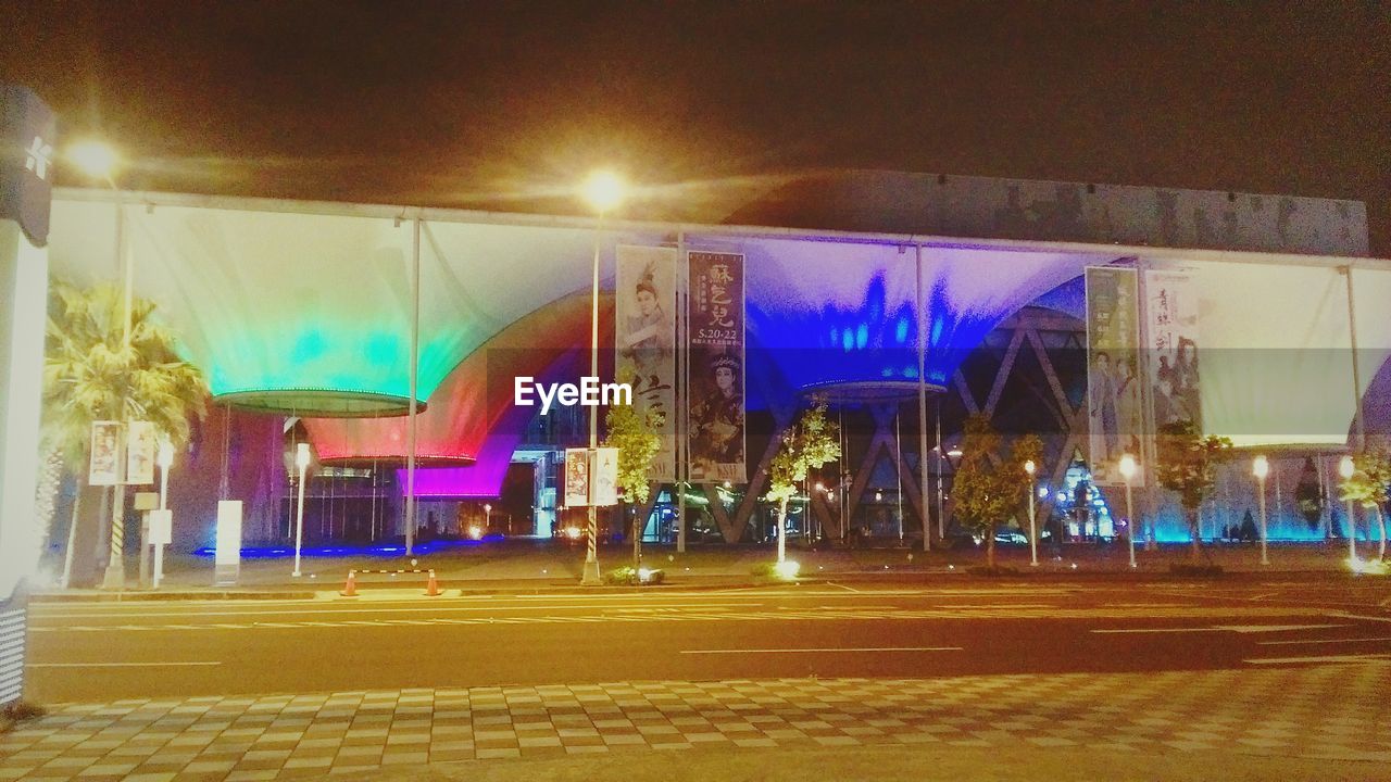 VIEW OF ILLUMINATED BUILDINGS