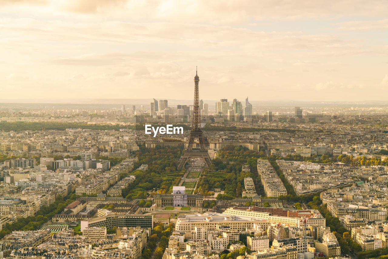 View of paris from above montparnasse tower