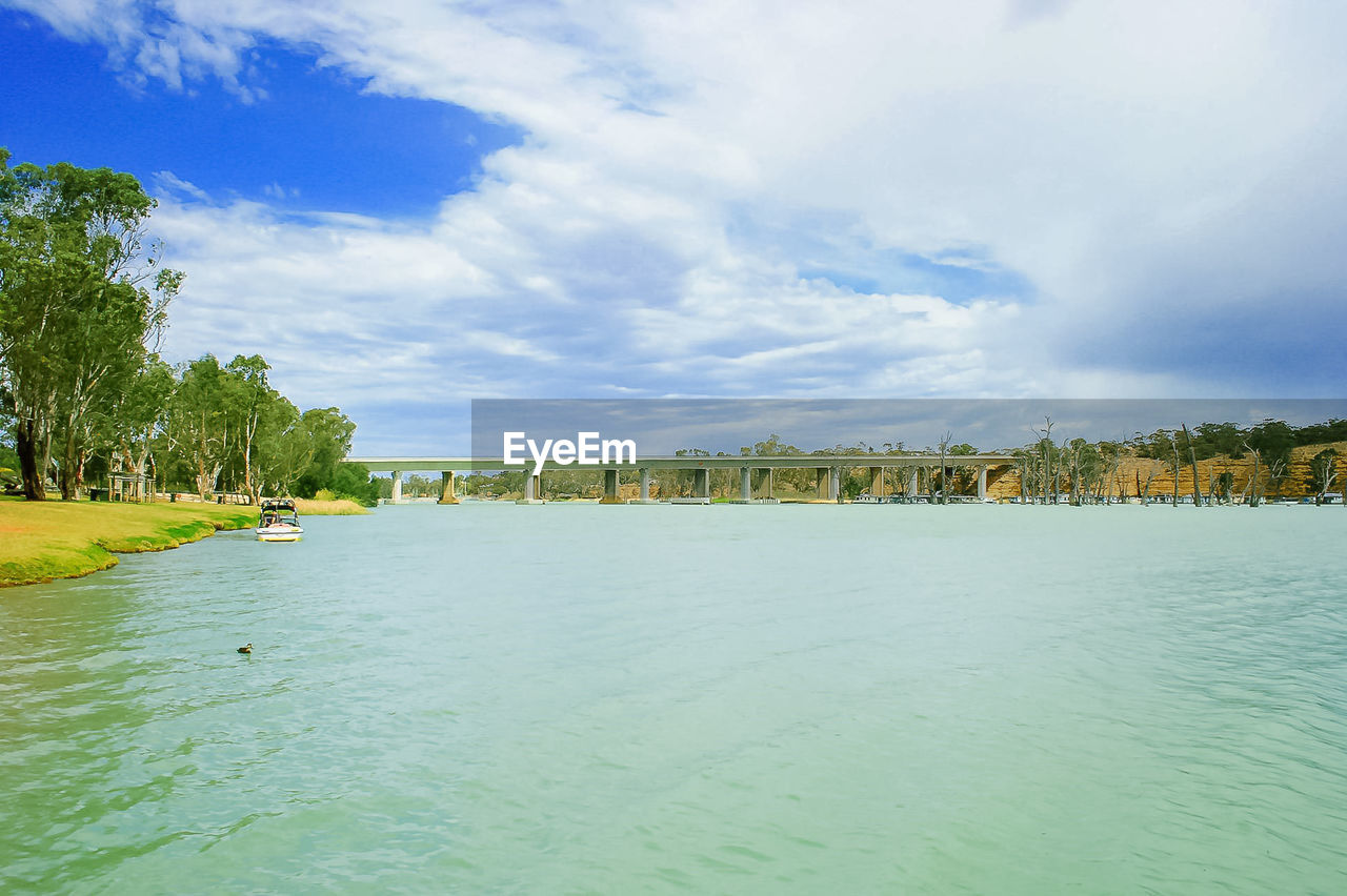 Scenic view of river against sky