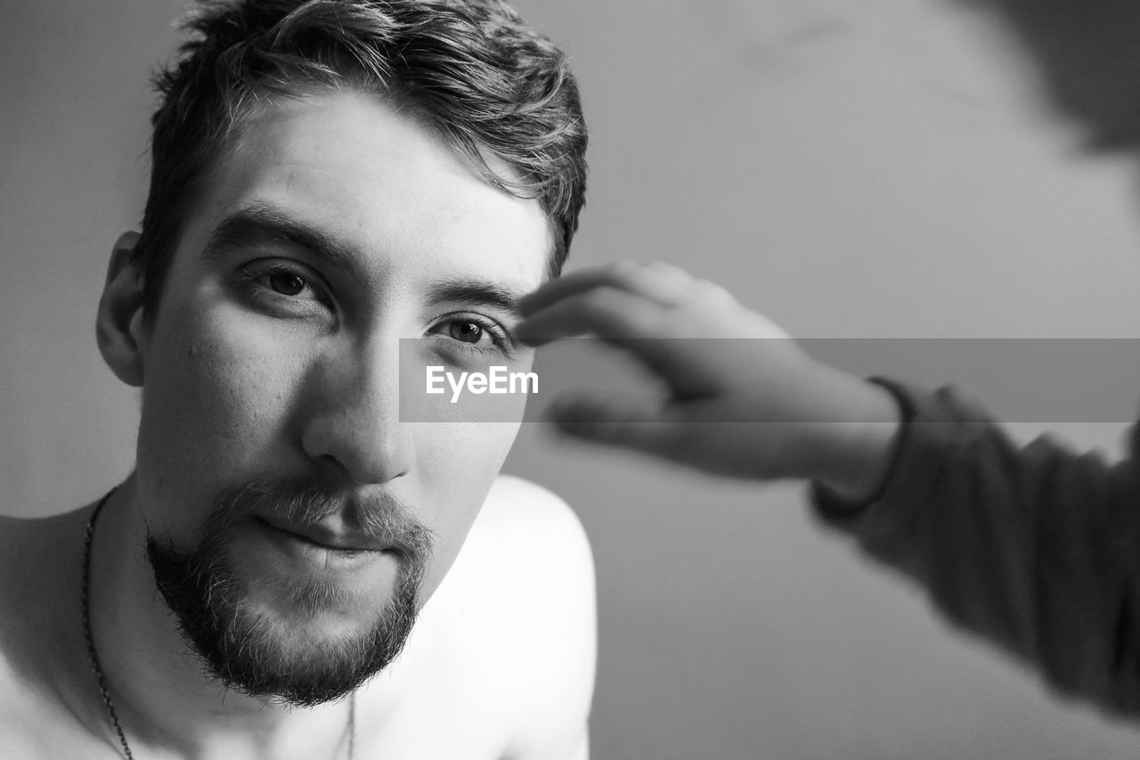 Close-up portrait of young man