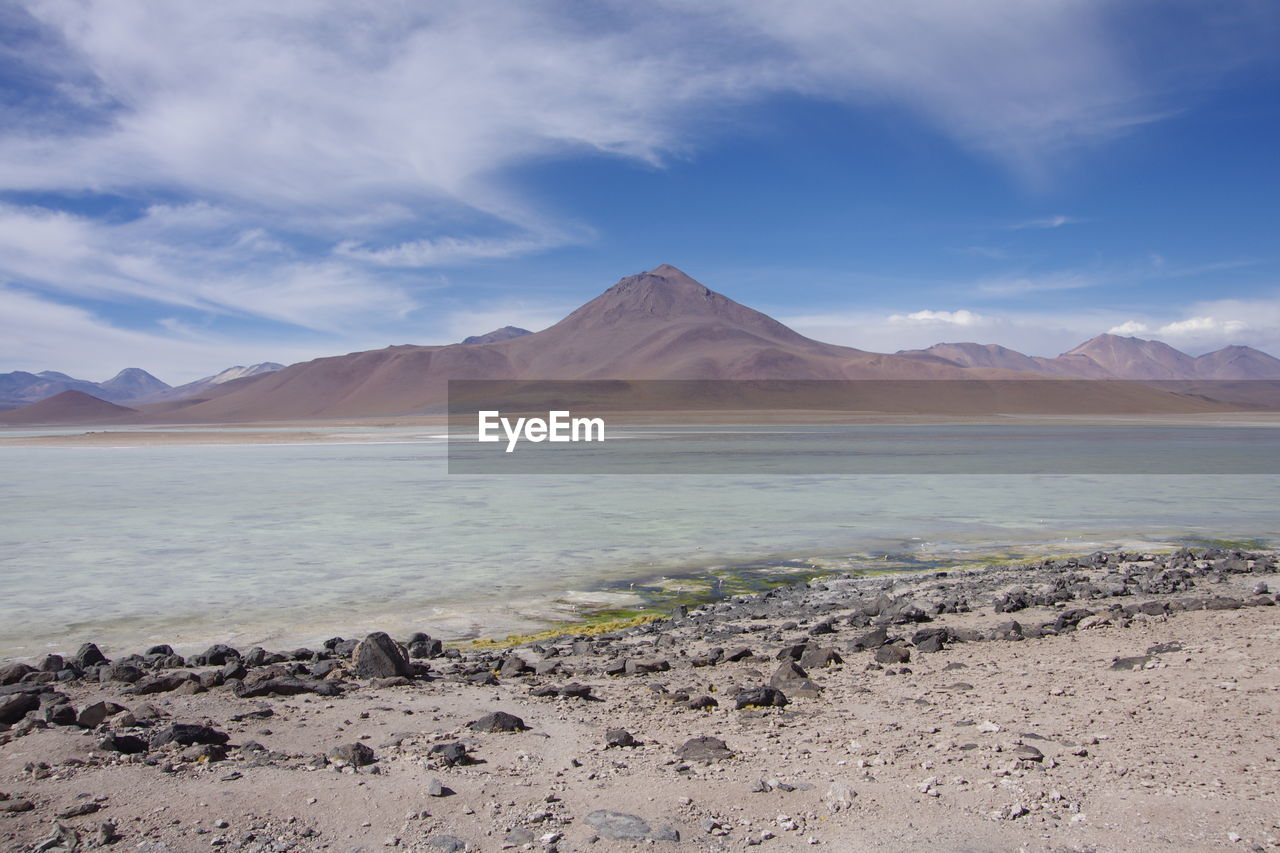 Scenic view of desert against sky