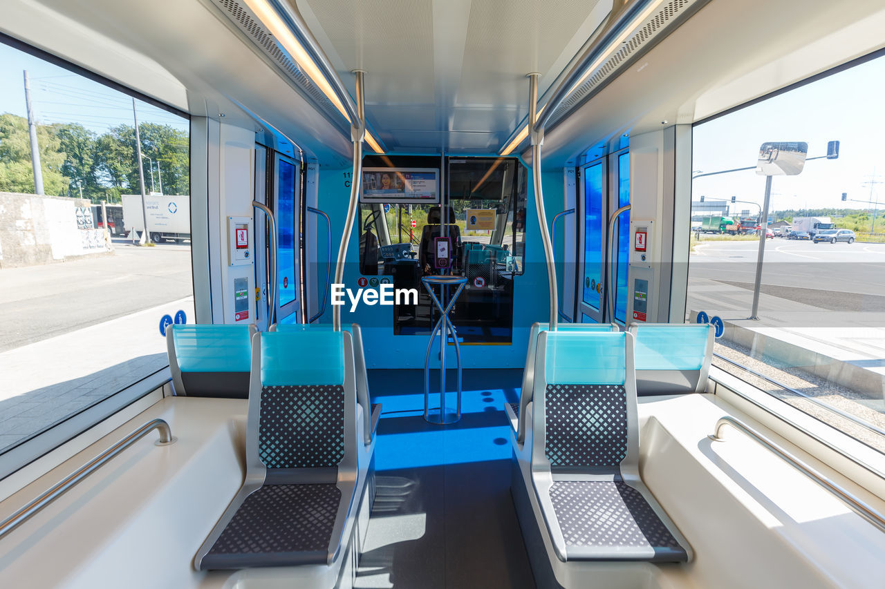 EMPTY CHAIRS IN BUS