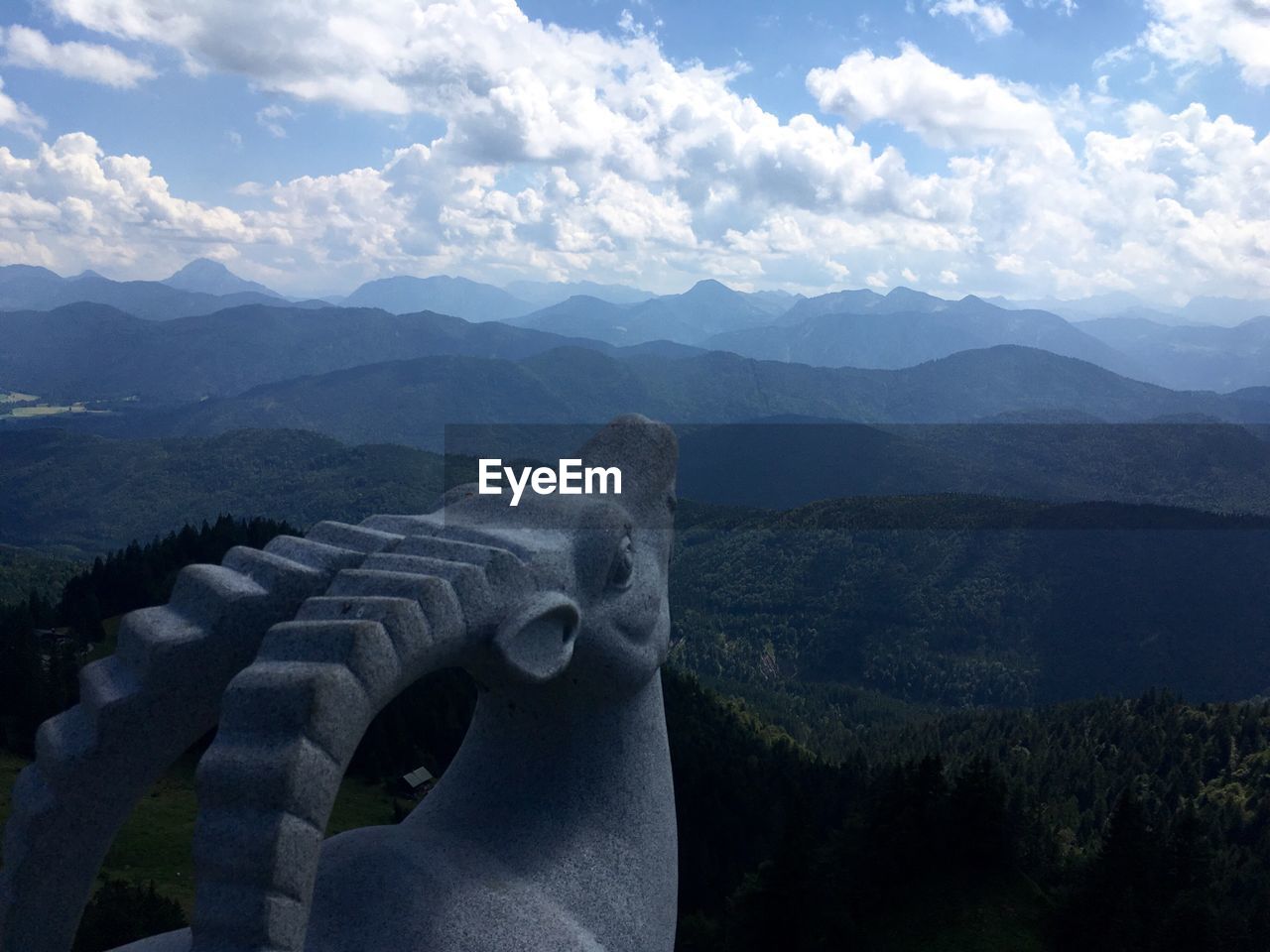 Low angle view of mountain range