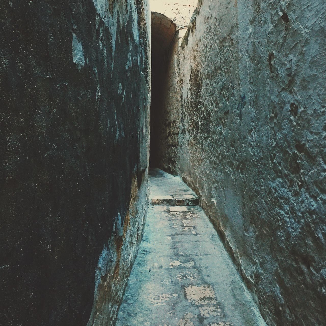 Alley amidst walls