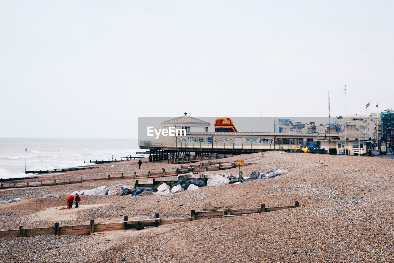 Pier on beach